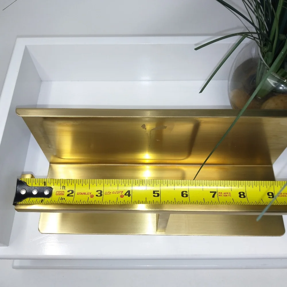 NWOT Gold Tone Wash Cloth Holder/ Shelf